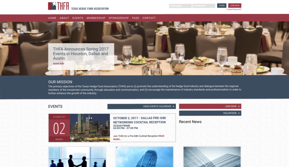 Texas AIA - Before Website Redesign